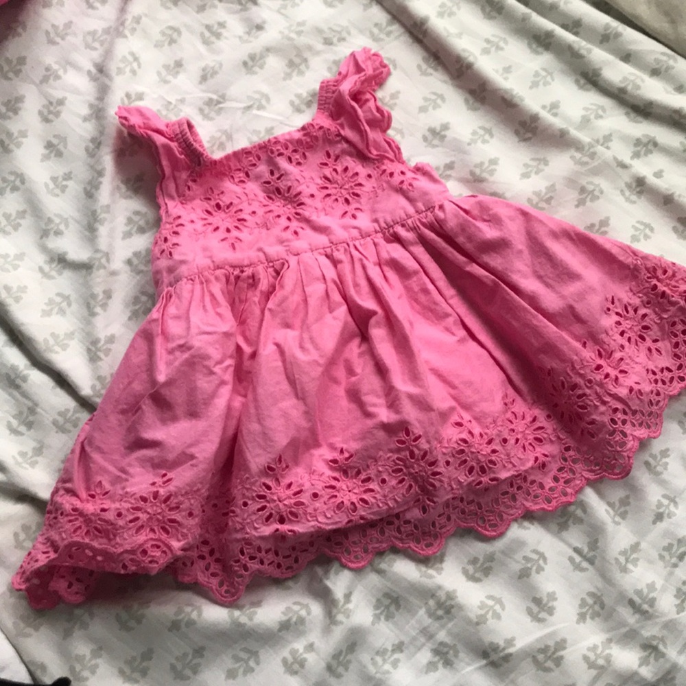 Pink eyelet Baby Gap dress